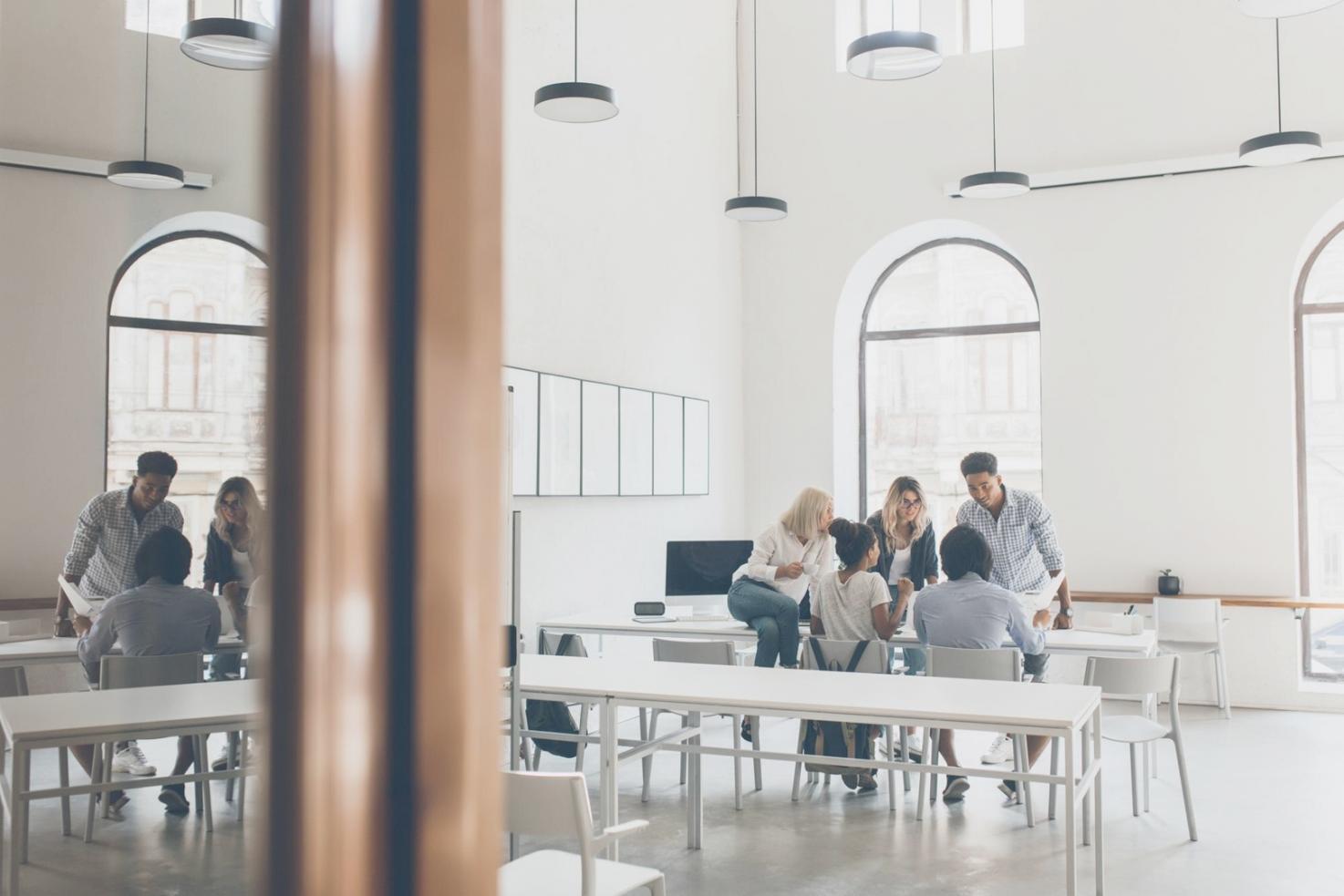 Financial analysis workspace with charts and data